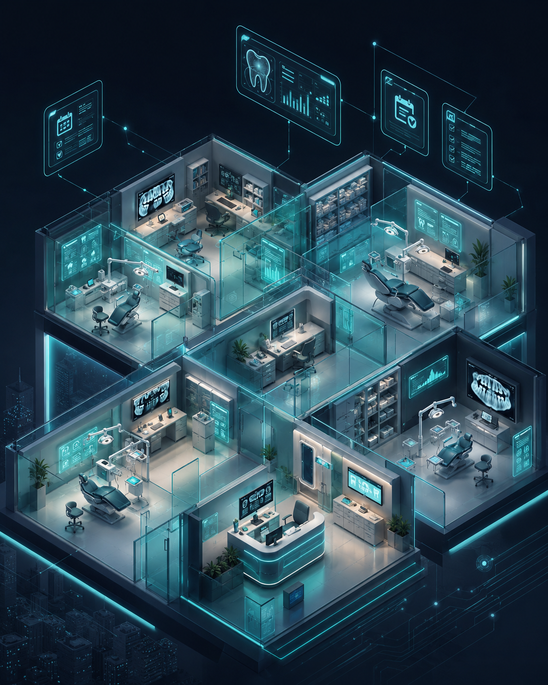 Modern dental clinic workspace with Snabbb technology